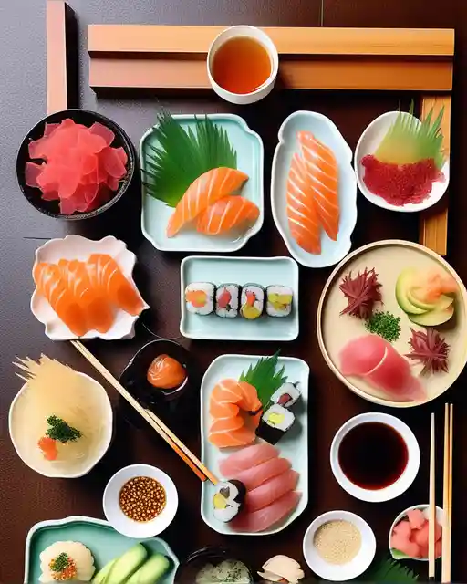 Japanese Appetizers at Sushi Buffet