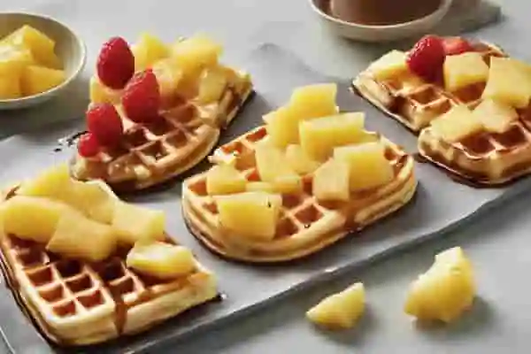 Brûléed Fruit, waffle toppings